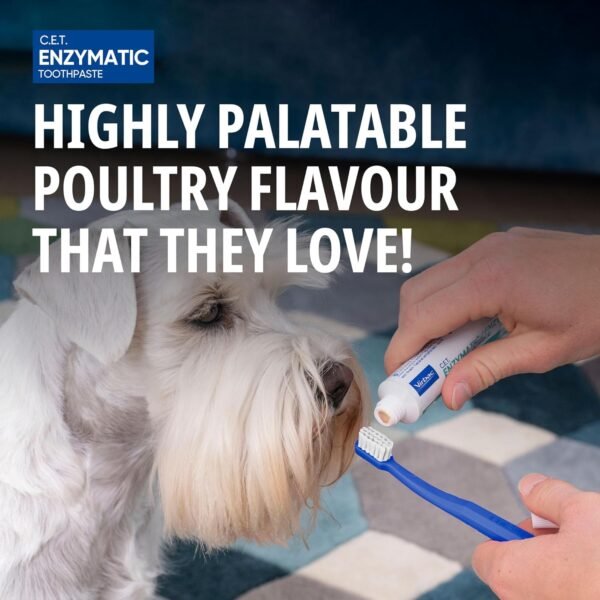 Virbac C.E.T. Enzymatic Toothpaste for Dogs – Poultry Flavor (70g)