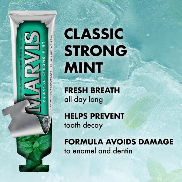 Marvis Classic Strong Mint Toothpaste – Premium Luxury Oral Care (85ml)