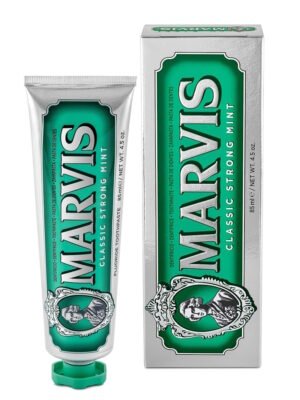 Marvis Classic Strong Mint Toothpaste 85ml - Premium Luxury Toothpaste for Intense Freshness and Plaque Protection
