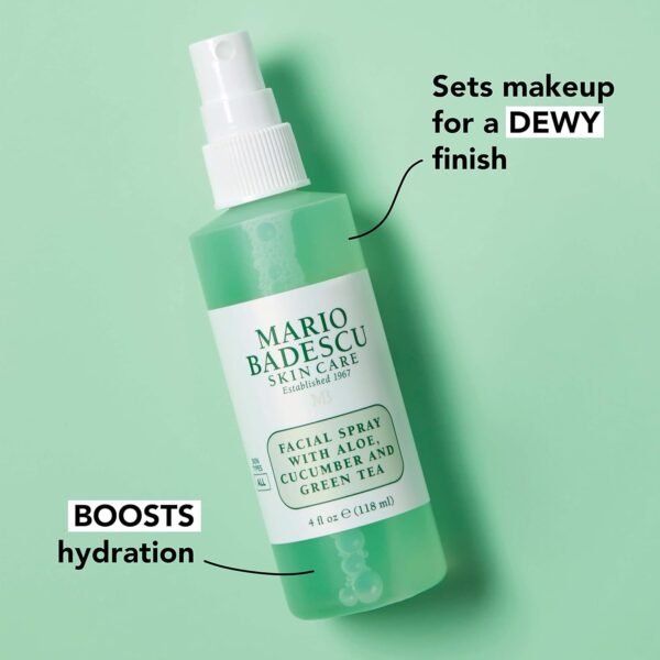Mario Badescu Facial Spray with Aloe, Cucumber and Green Tea – Hydrating Face Mist, 118ml