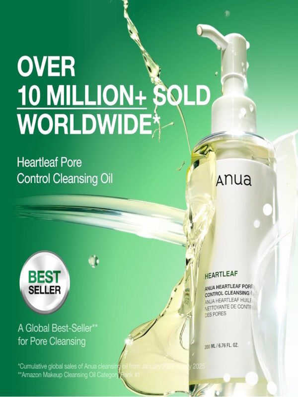 Anua Heartleaf Pore Control Cleansing Oil bestseller with over 10 million sold worldwide