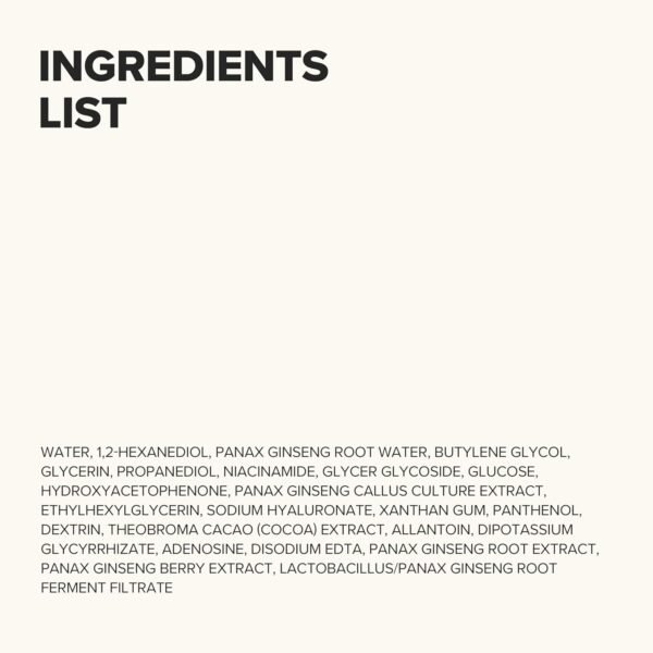 Beauty of Joseon Ginseng Essence Water key ingredients list