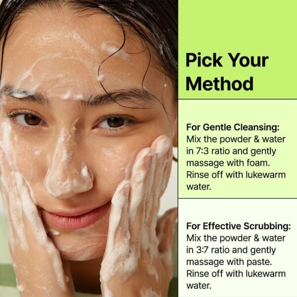 How to use By Wishtrend powder wash for gentle or effective scrubbing