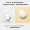 Elastic and fine bubbles for clearing impurities