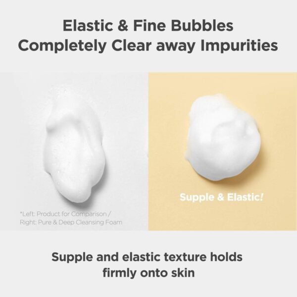Elastic and fine bubbles for clearing impurities