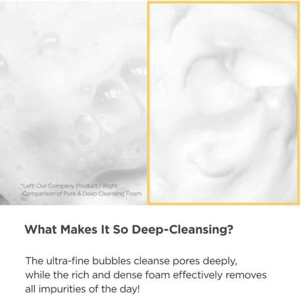 Rich lather of Manyo facial cleanser on skin