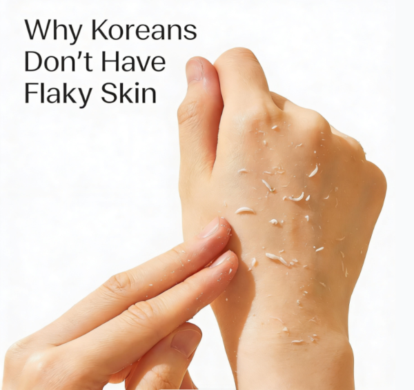 Close-up of dead skin cells being removed by Ma:nyo Galactomy Enzyme Peeling Gel — K-beauty exfoliation secret