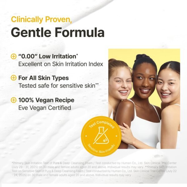 Clinically proven gentle formula for sensitive skin