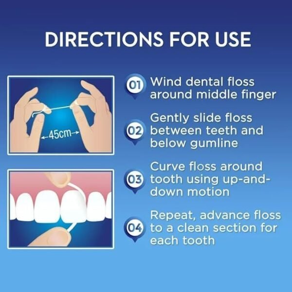 Oral-B Super Floss usage directions and instructions panel